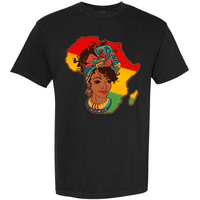 Proud African American Woman Head Wrap Garment-Dyed Heavyweight T-Shirt