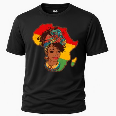 Proud African American Woman Head Wrap Performance Shirt