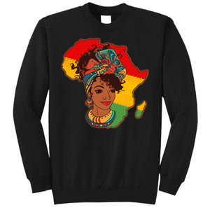 Proud African American Woman Head Wrap Sweatshirt