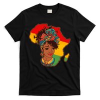 Proud African American Woman Head Wrap T-Shirt