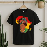 Proud African American Woman Head Wrap T-Shirt