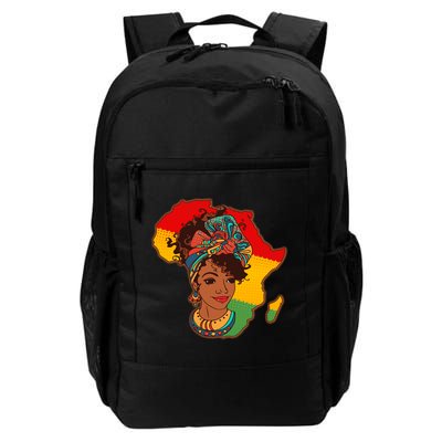 Proud African American Woman Head Wrap Backpack
