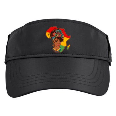 Proud African American Woman Head Wrap Adult Drive Performance Visor