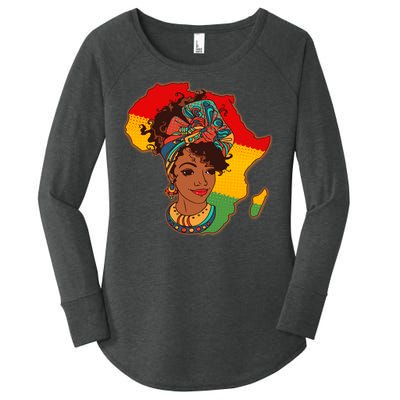 Proud African American Woman Head Wrap Women's Perfect Tri Tunic Long Sleeve Shirt