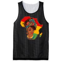 Proud African American Woman Head Wrap Mesh Reversible Basketball Jersey Tank