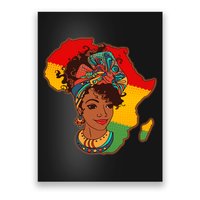 Proud African American Woman Head Wrap Poster