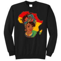 Proud African American Woman Head Wrap Tall Sweatshirt