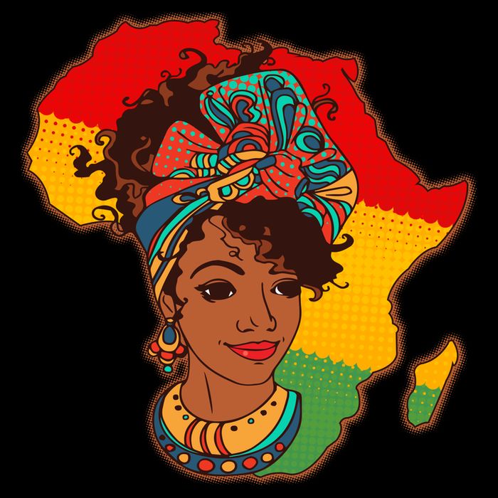 Proud African American Woman Head Wrap Womens Tank Top