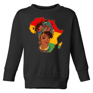 Proud African American Woman Head Wrap Toddler Sweatshirt