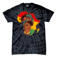 Proud African American Woman Head Wrap Tie-Dye T-Shirt