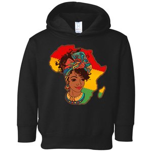 Proud African American Woman Head Wrap Toddler Hoodie