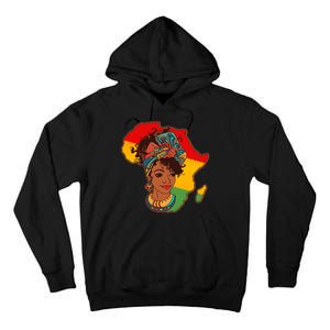 Proud African American Woman Head Wrap Tall Hoodie