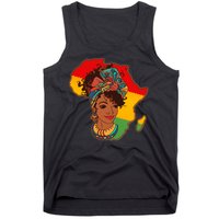 Proud African American Woman Head Wrap Tank Top