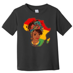 Proud African American Woman Head Wrap Toddler T-Shirt