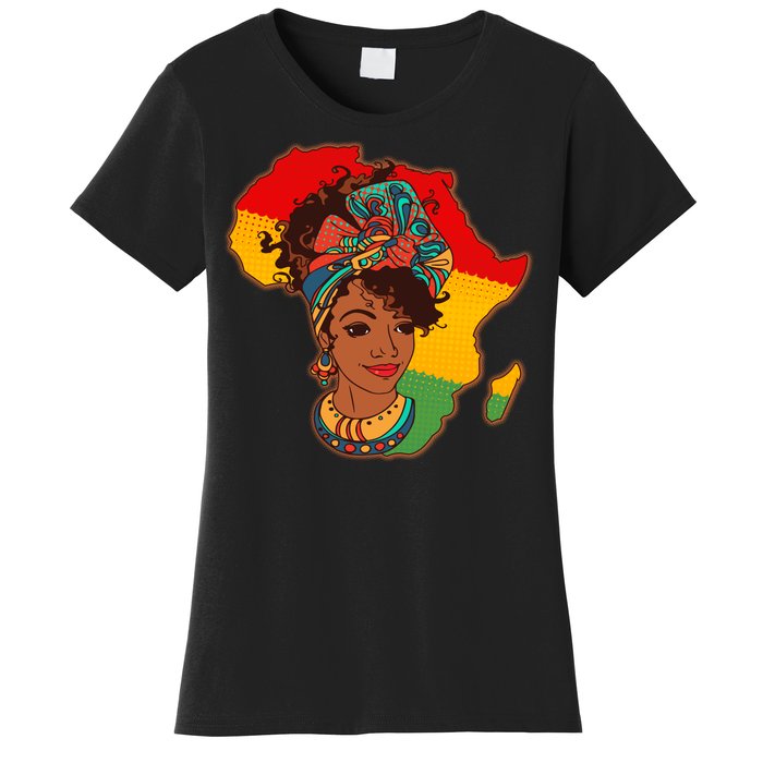 Proud African American Woman Head Wrap Women's T-Shirt