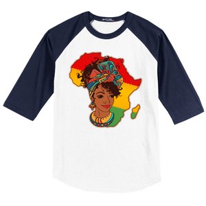 Proud African American Woman Head Wrap Baseball Sleeve Shirt