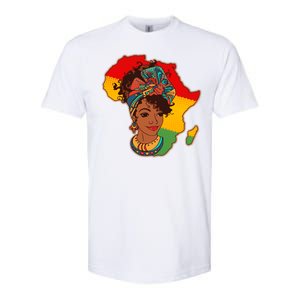 Proud African American Woman Head Wrap Softstyle CVC T-Shirt