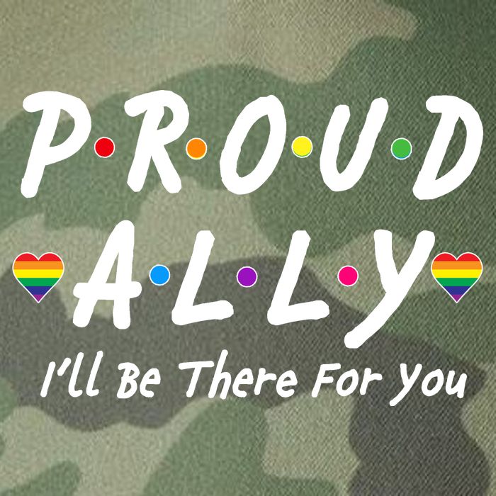 Proud Ally I'll Be There For You LGBT Legacy Tie Dye Trucker Hat