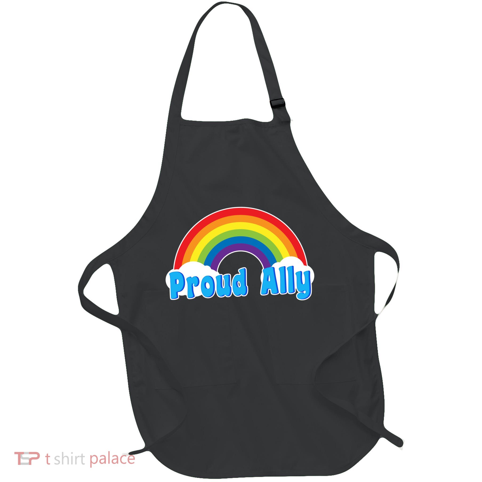 Proud Ally LGBT Support Full-Length Apron With Pockets