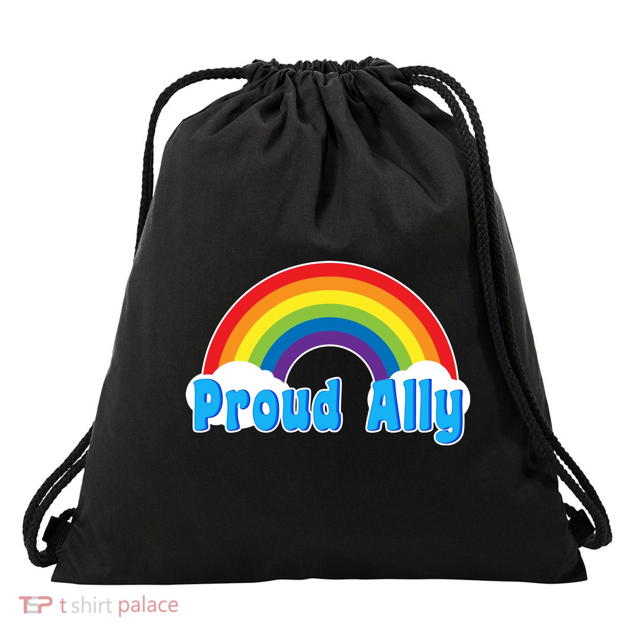 Proud Ally LGBT Support Drawstring Bag