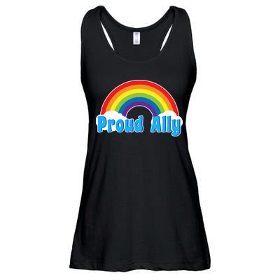 Proud Ally LGBT Support Ladies Essential Flowy Tank
