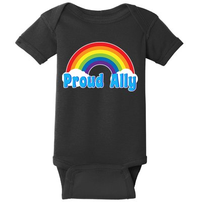 Proud Ally LGBT Support Baby Bodysuit