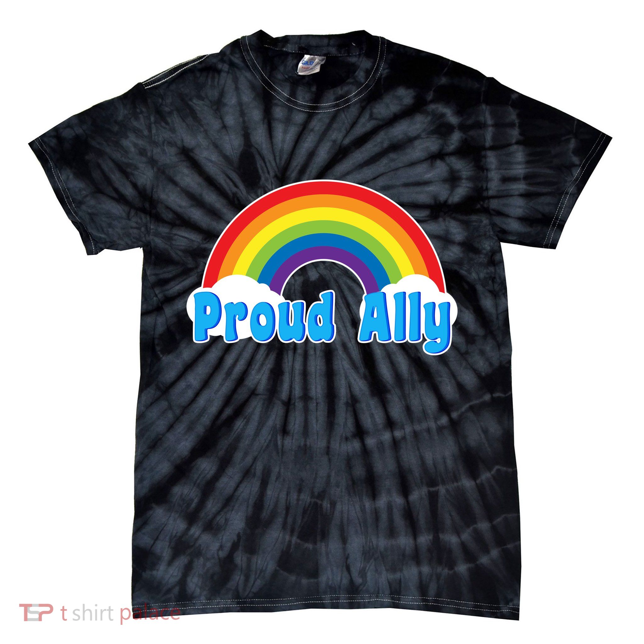 Proud Ally LGBT Support Tie-Dye T-Shirt