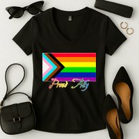 Proud Ally Vintage Women's V-Neck T-Shirt