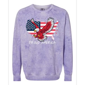 Proud American Eagle Colorblast Crewneck Sweatshirt