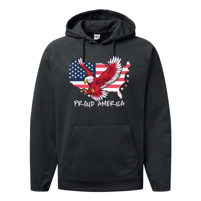 Proud American Eagle Performance Fleece Hoodie