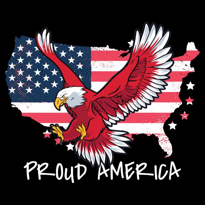 Proud American Eagle USA-Made Doggie Bandana