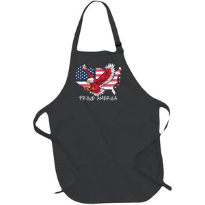 Proud American Eagle Full-Length Apron With Pockets