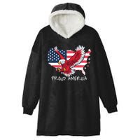 Proud American Eagle Hooded Wearable Blanket