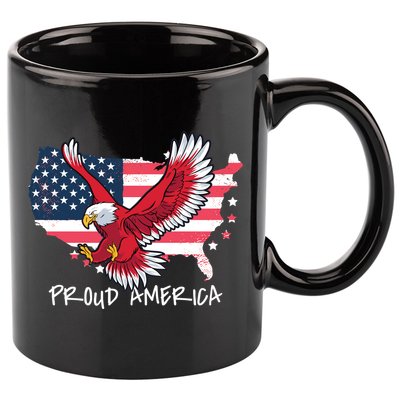 Proud American Eagle 11oz C Handle Ceramic Mug