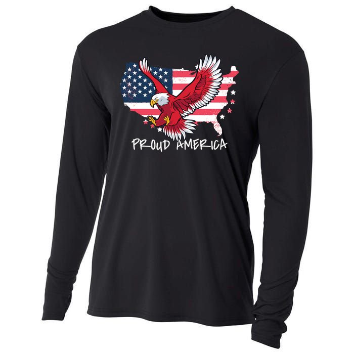 Proud American Eagle Cooling Performance Long Sleeve Crew