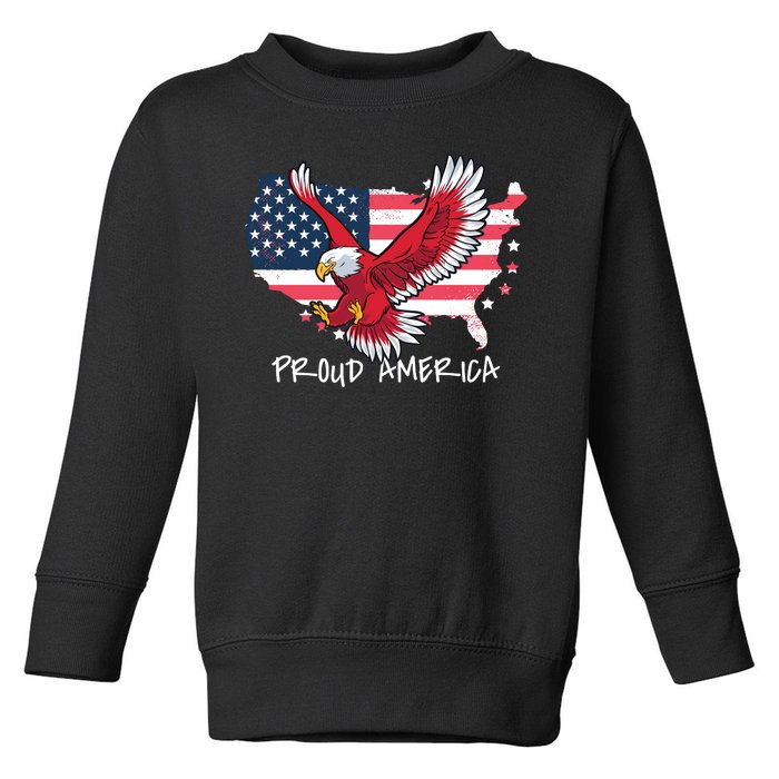 Proud American Eagle Toddler Sweatshirt