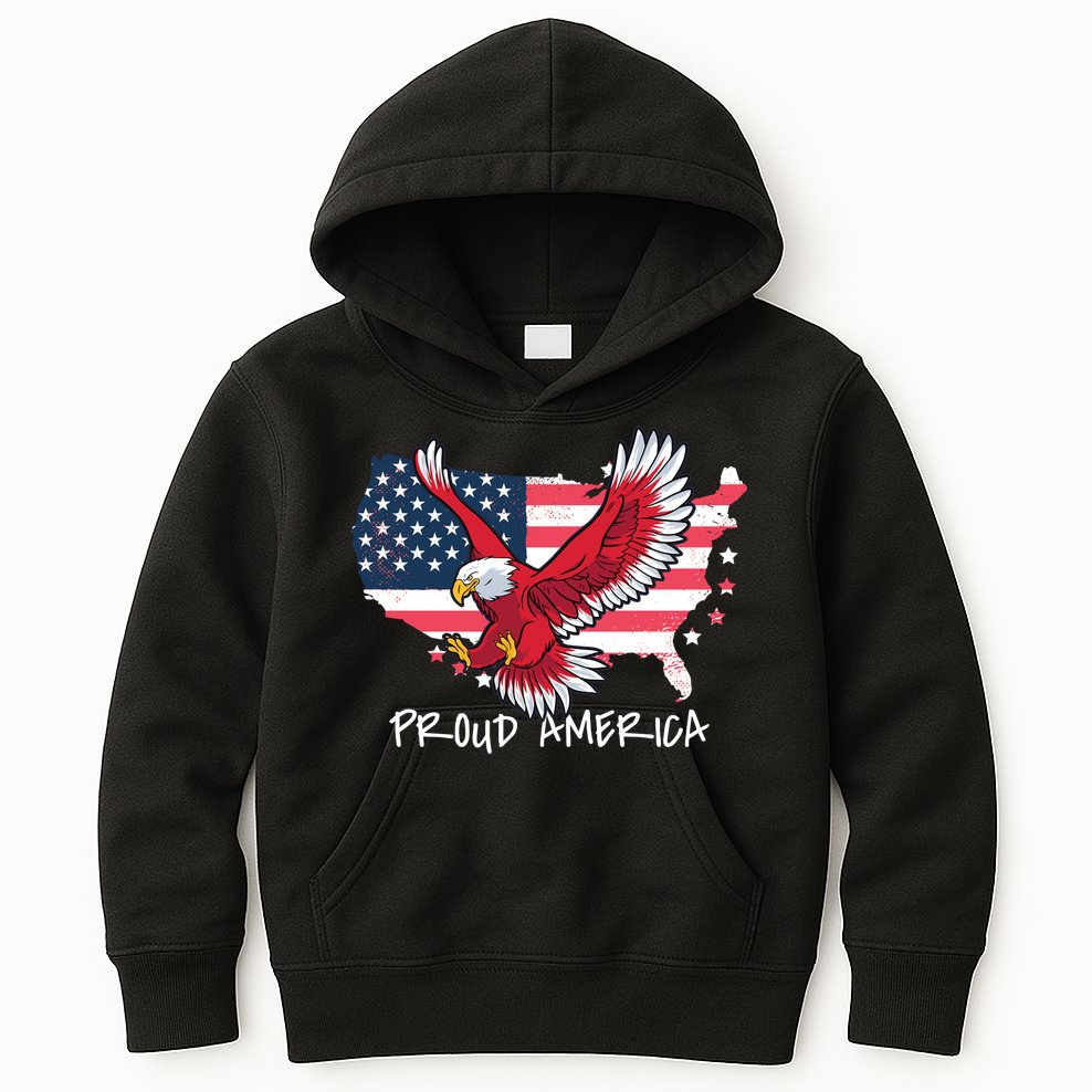 Proud American Eagle Kids Hoodie