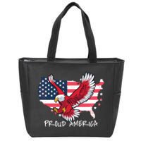 Proud American Eagle Zip Tote Bag