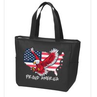 Proud American Eagle Zip Tote Bag