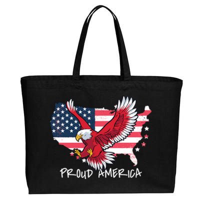 Proud American Eagle Cotton Canvas Jumbo Tote