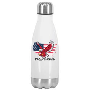 Proud American Eagle Stainless Steel Insulated Water Bottle