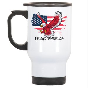 Proud American Eagle Stainless Steel Travel Mug