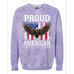 Proud American United We Stand Eagle Colorblast Crewneck Sweatshirt