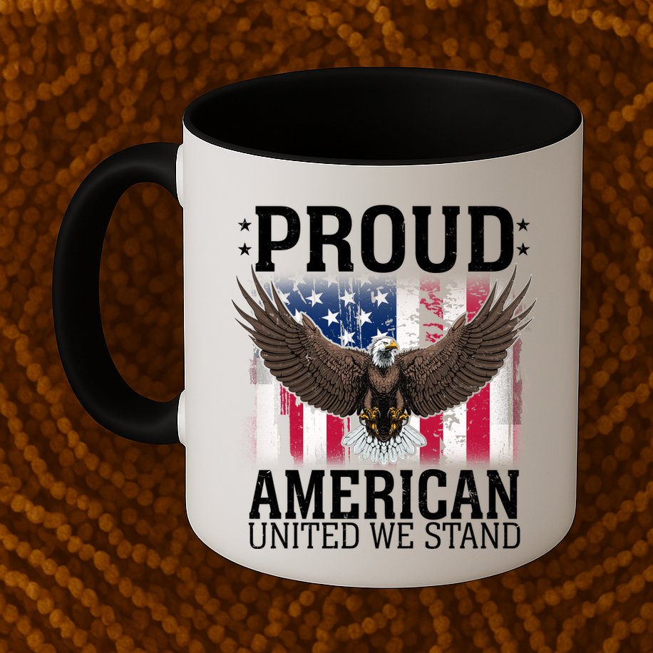 Proud American United We Stand Eagle Mug