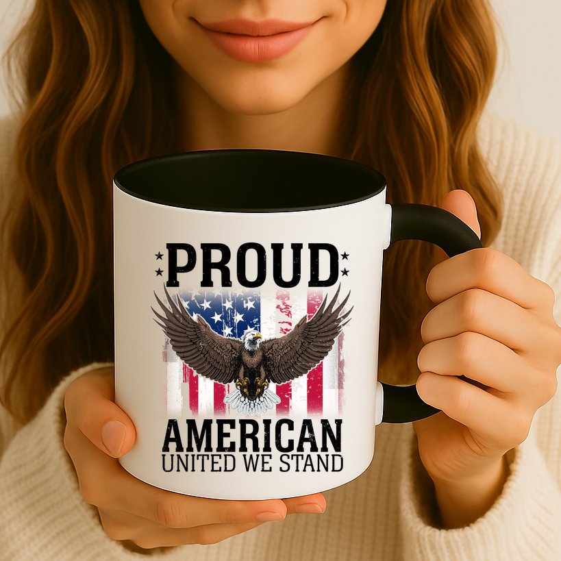 Proud American United We Stand Eagle Mug