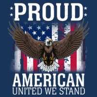 Proud American United We Stand Eagle 7 Panel Mesh Trucker Snapback Hat