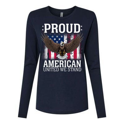 Proud American United We Stand Eagle Womens Cotton Relaxed Long Sleeve T-Shirt