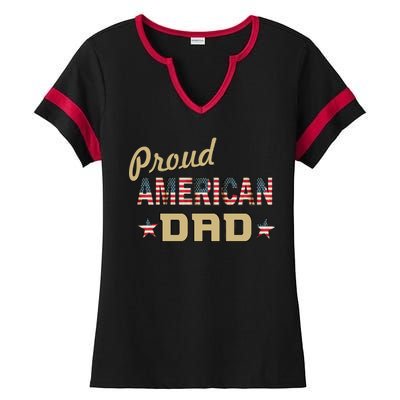 Proud Army Dad Ladies Halftime Notch Neck Tee