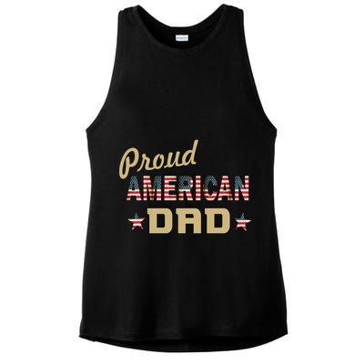 Proud Army Dad Ladies PosiCharge Tri-Blend Wicking Tank