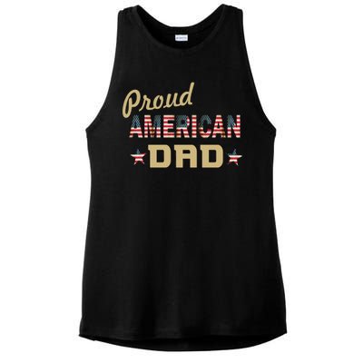 Proud Army Dad Ladies PosiCharge Tri-Blend Wicking Tank